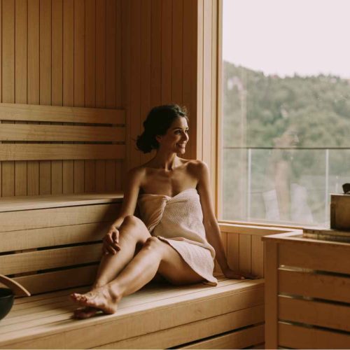 Young Woman on Traditional Sauna | Manhattan Laser Spa in NYC